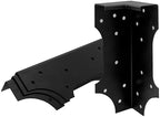 Hi-Flame 4 Set Raised Garden Bed Corner Brackets with Screws, Fit Lumber up to 2 Inch x 12 Inch Raised Bed Brackets for Vegetable Garden (Black) by Hi+Flame