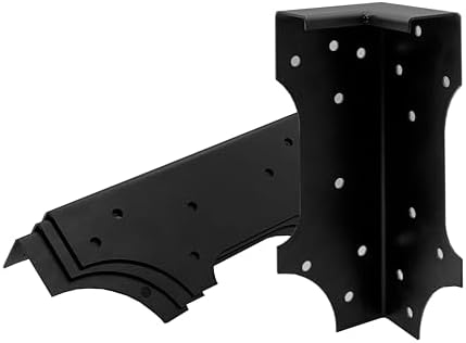 Hi-Flame 4 Set Raised Garden Bed Corner Brackets with Screws, Fit Lumber up to 2 Inch x 12 Inch Raised Bed Brackets for Vegetable Garden (Black) by Hi+Flame