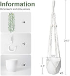 DREAMLOOM 2 Packs Fake Hanging Plants with Pots, Artificial Eucalyptus Hanging Plants with Macrame Hanger for Indoor Decor, Fake Hanging Vines Faux Greenery for Home Kitchen Office - Image 5