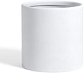 DTY Mount Powell 7.9" D x 7.9" H (Pot Opening 5.5") Fiberstone Cylindrical Planter with Drainage Hole, Weather Resistant for Indoor & Outdoor Use, Includes 2 Extra Coco Mats - White, Extra Small by DTY
