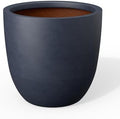 Kante Charcoal Concrete Planter 10" Dia All-Weather Round Small Pot by Unknown