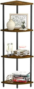SRIWATANA 42.9" 4-Tier Corner Shelf Stand, Tall Standing Wood Display Unit by SRIWATANA