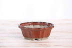 Willow Bonsai Ceramics Flower Design Bonsai Pot 5 Inch – Elegant Ceramic Bonsai & Succulent Pot, High‑Fired Frost‑Proof Stoneware with Drainage+Wiring Holes, Handmade USA (Sunset, 5inch) - Image 2