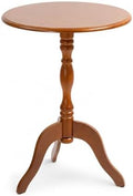 Decor Therapy Warwick Round Accent Table - 3 Leg Pedestal Side Table for Living Room, Bedroom, Entryway - Traditional Honeynut Bistro Drink Table by Unknown
