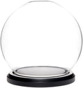Plymor 5" x 6" Glass Display Dome Globe Cloche (Black MDF Wood Base), Pack of 2 by Plymor
