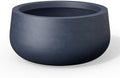 Kante 15.7 Inch-Dia Round Concrete Bonsai Planter with Drainage Hole, Large Plant Pot for Indoor Outdoor Plants, Suitable for Patio, Garden, Home, Charcoal by Unknown