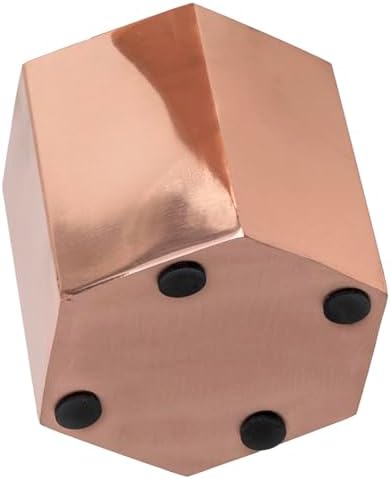 MyGift Copper Tone Metal Hexagon Succulent Cactus Planter Pots, Set of 2 - Image 7