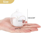 108 Pcs Mini Hanging Tealight Holder with LED Candles, 2.36in Hanging Glass Globes Candle Holder, Hanging Glass Terrarium Glass containers for Wedding Party Tree Decoration (Contains LED Candles) - Image 6