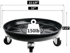 Heavy-Duty Plant Caddy with Wheels 12 Inch, 360° Lockable Caster,Outdoor Rolling Plant Dolly That is Not Easily Rusted, Indoor Metal Plant Cart with Rollers, Plant Pot Trolley, Black 3Pack - Image 3