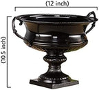 Serene Spaces Living Antique Black Trophy Urn, French Country Vase, Metal Urn Planter for Event Centerpieces, Wedding, Parties, Floral Arrangements, Champagne Cooler, Measures 10" Diameter & 8.5" Tall - Image 5