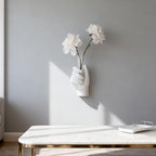 White Hand-Shaped Wall-Mounted Vase, Modern Creative Art Vase, Unique Wall Decoration, Fashionable Home Decor, Suitable for Living Rooms, Bathrooms, Patios, Foyers, and Office Decor. - Image 2