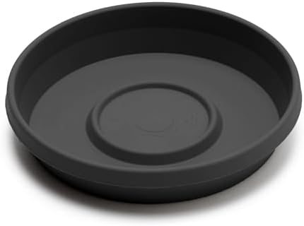 Bloem Terra 16" Round Plastic Plant Saucer, Lightweight UV-Resistant Indoor/Outdoor Flower Pot Tray - Fits 16-inch Planter Pots, Black, 2-Pack - Image 3