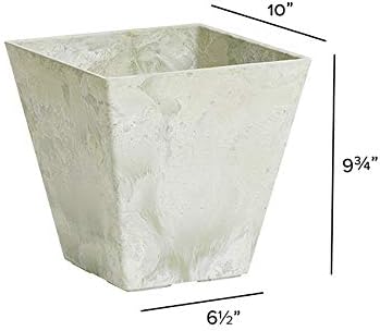 ArtStone 35106 Ella Square Planter, 10-Inch, Mint - Image 4