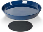 Ceramic Plant Saucer Tray 12 14 15 Inch Blue, 15" OD x12.25 ID x2.2 Deep Extra-Large Size Sturdy Heavy Duty Glazed Bevel Planter Drip Flower pots with Catch Basin for Indoor Outdoor Plants by Unknown