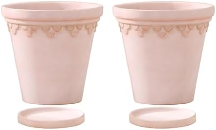 Flower pots Vintage Cameo Red Terracotta Planter Outdoor Indoor(C) by Unknown