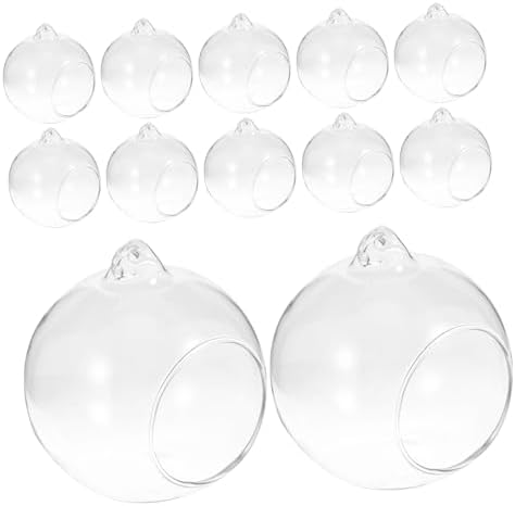 12pcs Glass Globe Terrarium Hanging Planters for Xmas Home Decor by HEMOTON