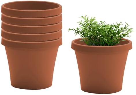 Bloem Terra 10" Plastic Planter, 2 Gallon, Terra Cotta, 6-Pack by Bloem