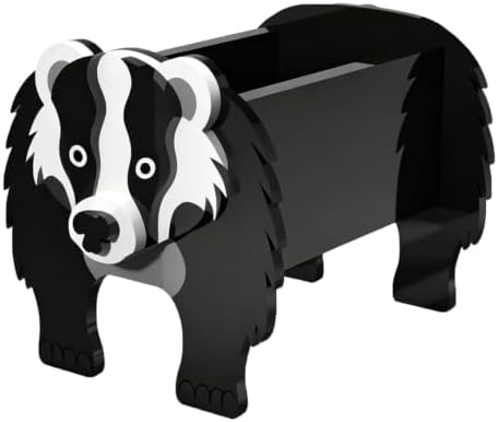 Animal PVC Flower Pot, Badger Shaped Succulent Planter Flower Holder for Garden Patio Balcony Window Sill, for Birthday Pet Lovers, 43x27cm(17x11in) by Unknown