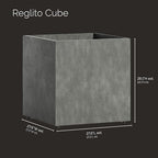 Reglito Cube Planters for Outdoor Plants, Square Indoor/Outdoor - Image 2