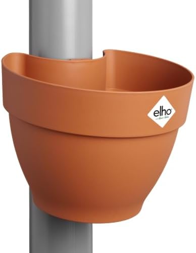elho Vibia Campana Drainpipe Clicker 40 - Flower Pot for Outdoor - Ø 21.6 x H 16.3 cm - Brown/Terra by Elho