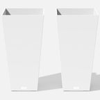 Veradek V-Resin Indoor/Outdoor Taper Planter, Set of 2 (30 inch, White) by VeradekOutdoor