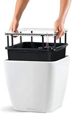 Lechuza Quadro LS 21 Scarlet Red High Gloss, Self-Watering Square Planter, H7.9 L8.3 W8.3 in - Image 6