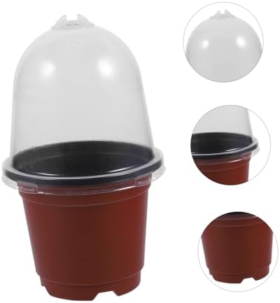 INOOMP 50sets Planting Pots with Humidity Dome Nursery Containers for Indoor Gardening Includes Drainage for Optimal Water Management - Image 3
