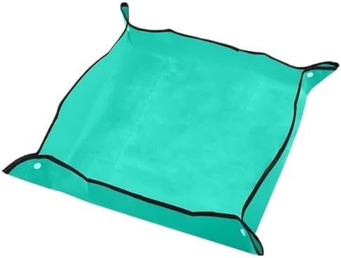 Gardening Mat PE Square Plant Pad Waterproof for Transplanting Flower Pots Potting Foldable Garden Repotting Tarp for Indoor Plant Repotting(Green(PE) 66x66cm) by Unknown
