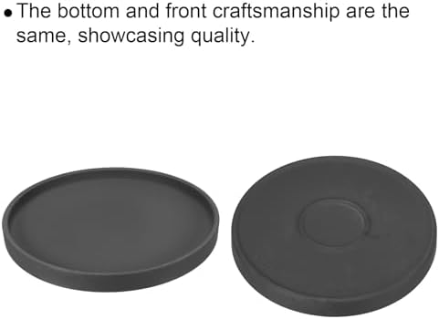 PATIKIL 8.9 Inch Round Ceramic Plant Saucer, Plant Saucer Tray Flower Planter Drip Tray for Indoors Outdoors Patio Balcony, Black - Image 3