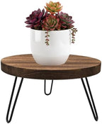 Wood Plant Stand Indoor Outdoor, 12'' Wooden Planter Stands Fit 5-15 in Pot by FESTLOVE