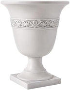 Merax 20.47" H Classic Outdoor Planter with Drainage, Antique White - Image 3