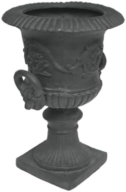 Large Urn Planter Pot, Retro Concrete Plant Container, Weatherproof Decorative Flower Pot for Outdoor Patio Courtyard Lawn Indoor Living Room Lobby Decoration - Image 6
