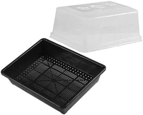 Levemolo 1 Set Reusable Plastic Plant Tray with Humidity Dome Nursery Starter Tray for Seedling Germination for Gardening for Flowers Fruits and Vegetables by levemolo