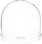 Plymor 4" x 4" Glass Display Dome Cloche (Clear Glass Tray Base), Pack of 2 by Plymor