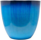 Gardener Select (EPR12-204) Large Egg Shaped Planter - Modern Indoor & Outdoor Decorative Flower Pot/Box (12 Inch, Blue Flower) by GardenerSelect