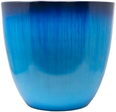 Gardener Select (EPR12-204) Large Egg Shaped Planter - Modern Indoor & Outdoor Decorative Flower Pot/Box (12 Inch, Blue Flower) by GardenerSelect