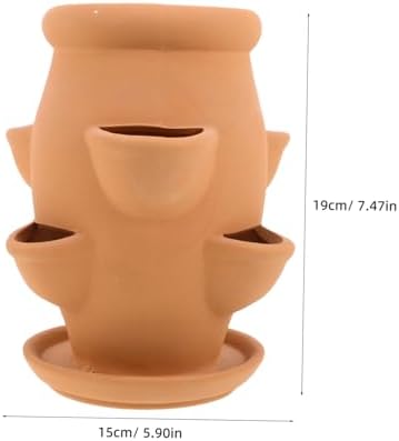 LIOOBO Decorative Planters Ceramic Flower Pot Succulent Planters Terracotta Flower Pots Outdoor - Image 2