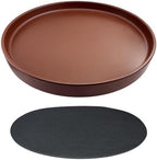 Yukfona Ceramic Plant Saucer Tray 1 Pcs 12 Inch Brown, 12.5" OD x11.9 ID x1.6 Deep| Fits Flower pots Bottom≤ 11.9", Heavy Duty Glazed Round Planter Drip with Catch Basin for Indoor Outdoor Plants by YUKFONA