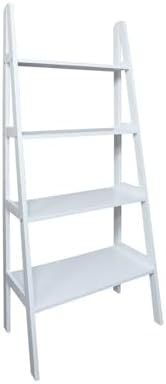 Casual Home 100% Solid Wood 4-Shelf Ladder Bookcase, Standard, 60" H, White - Image 7