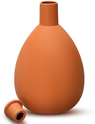 68 oz Large Olla Terracotta Self Watering Pot,Teardrop by Ferrochef