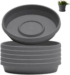 Bloem Terra Plastic Saucer Tray for 10" Terra Planters, Charcoal, 6-Pack by Bloem
