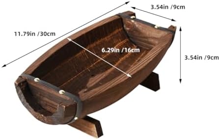 Wooden Barrel Planter Rustic Flower Pot Small Half-Cut Barrel 30x16x9cm Indoor Outdoor Garden Decor Wedding Photography Prop - Image 2