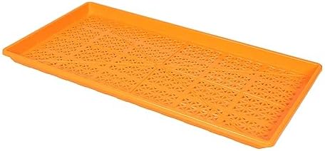 SUNPACK 10" x 20" Heavy Duty Mesh Plastic Seed Starting Tray, Orange, 1" (Pack of 10) - Ensures Water Drainage and Aeration, Perfect for Greenhouses or Indoor Gardening - Image 2
