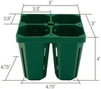 Vego garden Jumbo Seedling Trays Without Lids, 16 Pack Reusable Propagator Growing Starter Tray for Larger Plants, Heavy-Duty Plastic Germination Trays (4-Cell per Tray) - Image 3