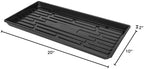 SUNPACK Heavy Duty Shallow Plastic Seed Starting Tray, Black, 10in x 20in (Pack of 30) - No Drainage Holes - BPA-Free Plastic Nursery Flats for Microgreens, Wheatgrass, Hydroponics & Indoor Gardening - Image 4
