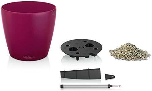 Lechuza 13205 Classico Color 28 Self-Watering Garden Planter for Indoor and Outdoor Use, Purple Garnet Matte - Image 2