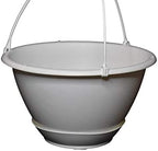 10" White Plastic Hanging Basket with Saucer for Indoor/Outdoor Use by Koba (25) - Image 2