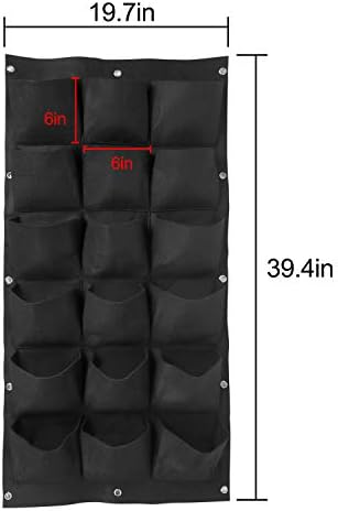 ZOENHOU 2 Pack Total 36 Roomy Pockets Vertical Garden Planter, Wall-Hanging Flower Pot Bags, Felt Wall Mount Balcony Planter Pouch for Herbs, Succulent, Flowers and Vegetables - Image 2