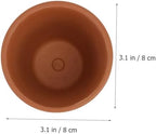 SEWACC Red Clay Succulent Pots with Saucers 8x8 Cm Terracotta Planters for Indoor Outdoor Gardening 5pcs Set Breathable Water-Absorbent Flower Containers with Drainage Tray - Image 2