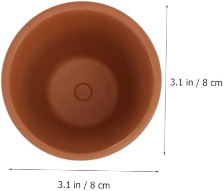 SEWACC Red Clay Succulent Pots with Saucers 8x8 Cm Terracotta Planters for Indoor Outdoor Gardening 5pcs Set Breathable Water-Absorbent Flower Containers with Drainage Tray - Image 2